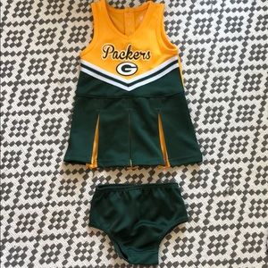 Green Bay packers dress little girls